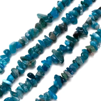 RIVER VALLEY GEMS Natural Apatite Chip Beads 32” Strand 5~8mm Jewelry Making Bulk Gemstone
