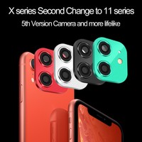 Change to iPhone 11 Pro Max Fake Camera Lens Cover Case For iPhone XR X XS Max