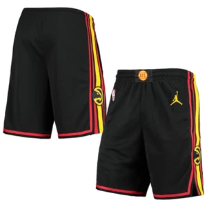 Men's Atlanta Hawks Jordan Brand Black 2019/20 Icon Edition Swingman Shorts XL - Picture 1 of 5