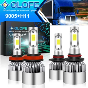 For Kenworth T680 T880 2013-2019 Bi-Xenon H11 9005 HB3 LED Headlight Kit Bulb S2 - Picture 1 of 9