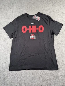 Nike Ohio State T Shirt Mens XL Black Center Swoosh Short Sleeve Graphic Logo - Picture 1 of 7