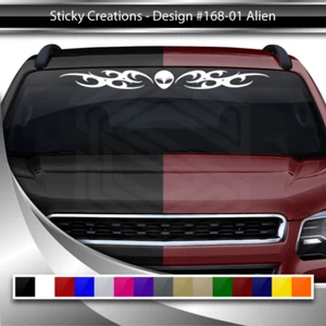 168-01 ALIEN Decal Sticker Windshield Window Vinyl Graphic Banner Alien Head Car - Bild 1 von 3