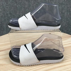 Nike Sandals Youth 2 Kawa Slide White Slip On Comfort Casual Open Toe 819352-100 - Picture 1 of 14