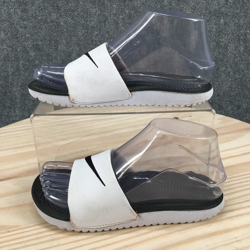 Sandali Nike Youth 2 Kawa Slide bianchi slip on comodi casual punta aperta 819352 100