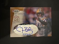 Josh Booty 2001 Sage Authentic Autograph #d 103/600 Seattle LSU
