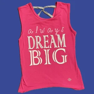 ZELOS WOMENS TANK TOP Small PINK Always Dream Big GRAPHIC - Picture 1 of 9