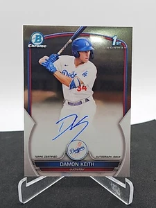 2023 Bowman Chrome DAMON KEITH AUTO 1st Prospect Autograph! DODGERS! - Picture 1 of 1