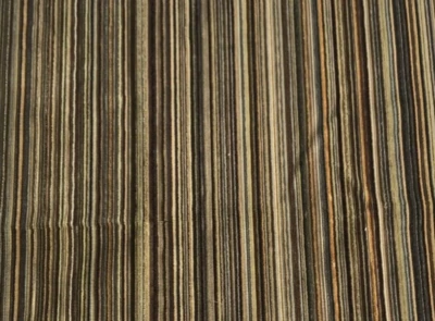   Stripe Earth Velvet   24"x24" Fabric Remnant - Image 1 of 3