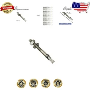 304 Stainless Steel Wedge Anchors 5/16" x 4" - Easy Installation 50 Pack - Picture 1 of 9