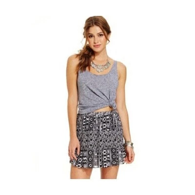 Nuevo con etiquetas Minifalda Plisada Estampado Blanco American Rag Forrada Cintura Elástica S Foto 1 de 2