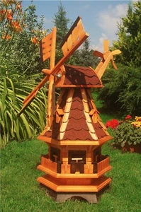 *Windmühle,Windmühlen, kugelgelagert 1,0 m rot, Garten, einstellbares Kugellager - Bild 1 von 3