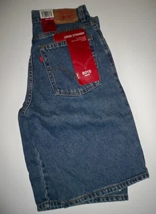 BOYS  LEVI'S STRAUSS & CO. LOOSE STRAIGHT INDIGO DENIM SHORTS NEW - Picture 1 of 2