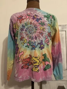 Vintage Grateful Dead Bears Tie Dye Spiral Long Sleeve m NOT LIQUID BLUE - Picture 1 of 12