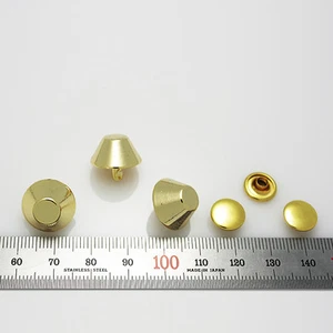 25 juegos remaches inferiores 15x7mm cuero artesanía punk cosas hágalo usted mismo dorado - Imagen 1 de 1