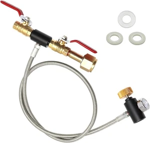 Manguera adaptadora de recarga de cilindro de CO2 CGA320, estación 36 pulgadas, plateada  - Imagen 1 de 7