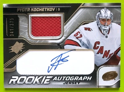 PYOTR KOCHETKOV ROOKIE AUTO JERSEY 2022-23 UD SPx ROOKIE /375 AUTOGRAPH RC #PK - Image 1 of 4