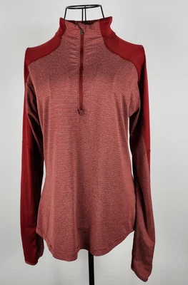 Columbia Mujer Talla M 1/4 Cremallera Manga Larga Omni-Mecha Pulgar Agujero Camisa Óxido Foto 1 de 4