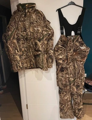 PROLOGIC MAX5 CAMO THERMO 2pc SUIT CARP FISHING HUNTING JACKET & BIB BRACE - Image 1 of 4