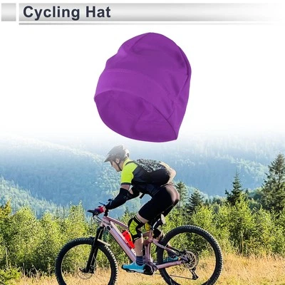 Cycling Hat Sweat Wicking Breathable Dark Purple 25x18cm 1 Pcs - Image 1 of 4
