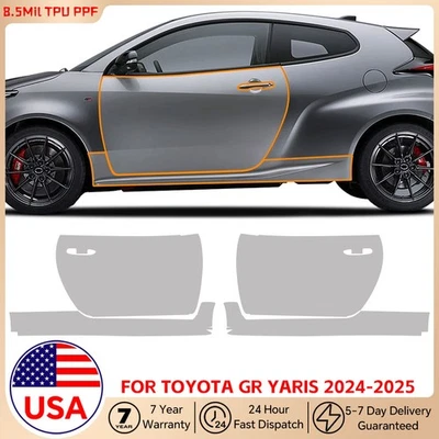 For Toyota GR Yaris 2024-UP Doors Precut Paint Protection Film Clear PPF TPU - Image 1 of 4