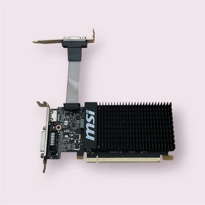 @LOW PROFILE BRACKET ONLY@ 2GB MSI nVidia GT710  PCI-e Graphics Card Silent HDMI - Image 1 of 3
