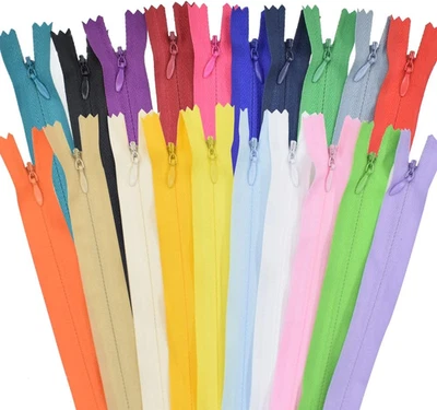 40Pcs Nylon Invisible Sewing Zippers, for DIY Handmade Garment Bags Home Textile - Image 1 of 4