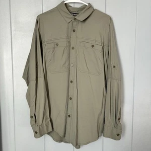 Filson Outdoor Fishing Hiking Button Up Long Sleeve Shirt Green Size Small - Picture 1 of 11