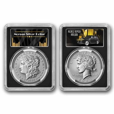 2025-S Morgan & Peace Reverse Proof Set PR-70 PCGS (FDI, Black) - Image 1 of 2