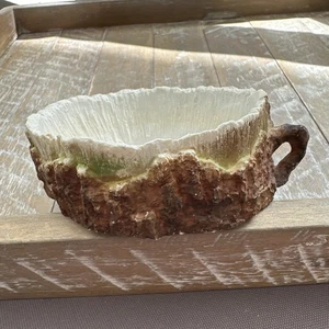 Reptile Water Food Bowl Resin Medium 5” Log Tree Stump - Picture 1 of 5