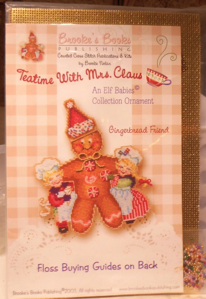 Brooke's Books Teatime mit Mrs. Claus Ornament Kit-Elfe Babys-Lebkuchenfreund - Bild 1 von 1
