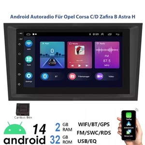 Für Opel Astra H Vectra Corsa C D Android 14 Autoradio CarPlay GPS NAVI RDS HiFi - Bild 1 von 11