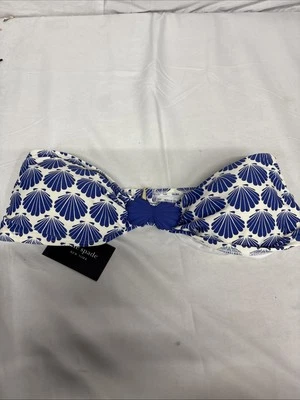 Kate Spade Нью-Йорк подкладка печати бандо бикини плавать верхний размер Med Рекомендуемая розничная цена производителя $148 новый с Ярлыками - Изображение 1 из 4