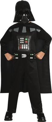 Darth Vader Kinder Kostüm / Star Wars Overall + Umhang + Maske / Jungen Karneval - Bild 1 von 2