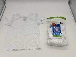 Hanes T-Shirt 4-Pack Boys ComfortSoft Crewneck Tagless Short Sleeve Cotton XS - Picture 1 of 2