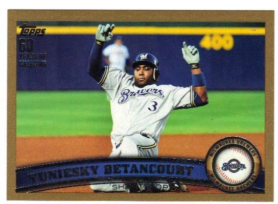 2011 Topps Update Gold #/2011 Yuniesky Betancourt Milwaukee Brewers #US 276 - Image 1 of 1