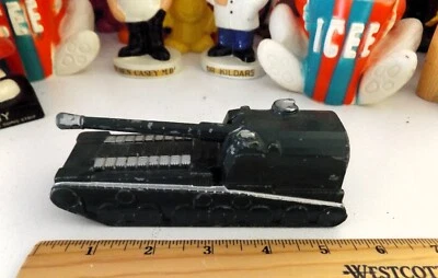 Vintage 1950s Midgetoy Tank Dark Green / Silver Pat. 2775847 Diecast Toy Vehicle - Image 1 of 4