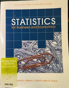 Statistics for Business and Economics - 2013 Second Custom Edition for NU - Picture 1 of 3