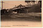 Boston & Main Railroad Station Depot Walpole NH Postcard c1905 UDB UNP