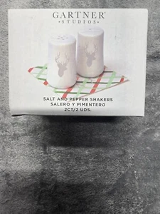 Gartner Studios Ceramic Salt & Pepper Shakers Buck Head Set Of 2 Kitchen - Picture 1 of 6