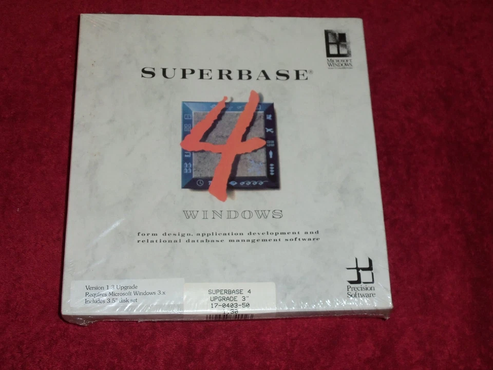 Superbase 4 Rev. 1.30 Vintage upgrade for windows ver. Superbase New Sealed - Image 1 of 2