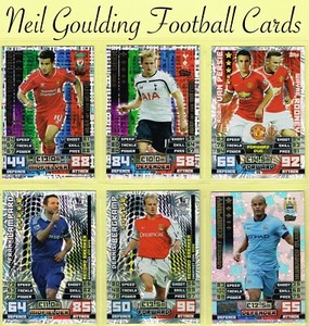 Topps MATCH ATTAX 2014-2015 ☆ Premier League ☆ Football Cards #361 to #454