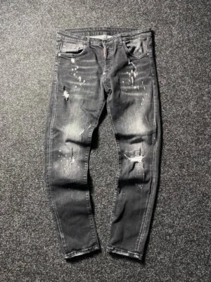Dsquared Punk Avant Garde Distressed Opium Skinny Denim Jeans mens 32 size Goth - Image 1 of 4