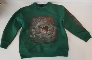 NWT STEP ASIDE GREEN SWEATSHIRT WITH CROCODILE PRINT CHILD SIZE SMALL (4) - Picture 1 of 4