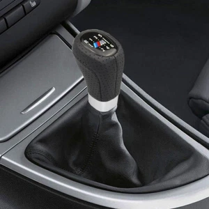 Palanca de cambios corta de cuero estilo deportivo M de 6 velocidades para BMW E46 E81 E82 E90 - Imagen 1 de 11