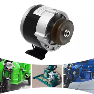 Brushed Motor Gear Reduction Electric Motor Gear Motor w/ Belt Pulley 12VDC 250W - Picture 1 of 16