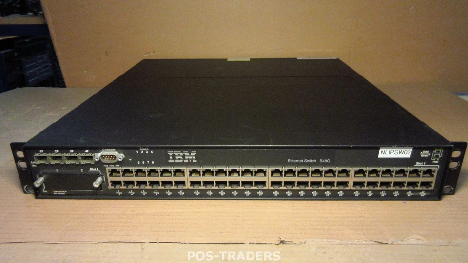 IBM 4002AG4 SWITCH B48G Switch L3 MANAGED 48 X 10/100/1000 INCL 2x 32003-000 PSU - Image 1 of 4