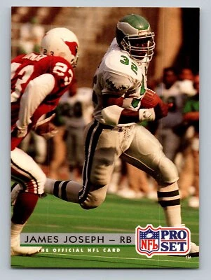 1992 Pro Set #284 James Joseph   Philadelphia Eagles - Image 1 of 2
