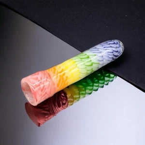 Colored Chillum Glass Pipes, Unique American Glass Chillums - Picture 1 of 3