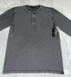 Liverpool Los Angeles Hombre Gris Manga Larga Henley Top Talla Mediana - Imagen 1 de 9