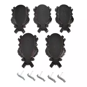 5 piezas placas trofeo corzo tallado oscuro + 5 piezas pinzas para cuernos - Imagen 1 de 7